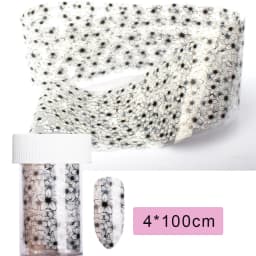 16Pc Holographic Nail Foil Set Starry Transfer 20*4cm Sticker Laser Flowers Leopard Mix Design Decal DIY Nail Art Decoration