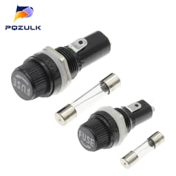 5PCS 5*20mm 6*30mm Glass Fuse Holders 5x20 6x30 Insurance Tube Socket Fuse Holder for insurance Panel Mount Fuse Holder