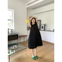 SXZ Miyake Pleated Women's Dresses Loose Plus Size High Quality Sense of Elegance Sleeveless Mid-length Skirt 2025 Spring New