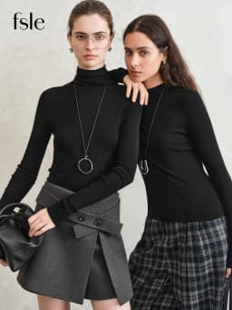 FSLE【Premium Series】German Biella Wool Autumn Super Fine Washable Seamless One-Piece Mock Neck Thermal Base Layer Shirt Women