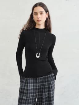 FSLE【Premium Series】German Biella Wool Autumn Super Fine Washable Seamless One-Piece Mock Neck Thermal Base Layer Shirt Women