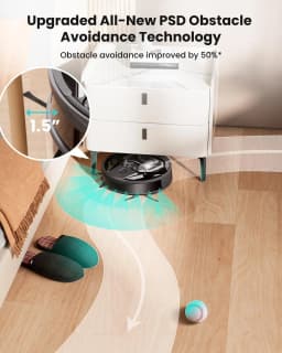 Lefant M320 6000Pa Powerful Suction Robot Vacuum Cleaner with Mop ,210 Mins Runtime,800ML Visible Dustbin,Carpet Detection