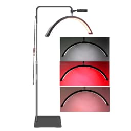 Andoer HD-M6XR 36W Floor LED Video Light Half-moon Shaped Fill Light Dimmable with 5600K White Light & Red Light 186cm Metal Lig