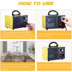 ATWFS Ozone Generator 220v 60g Air Purifier Ozonator home Ozon Cleaner Remove Odor O3 Ozonizador