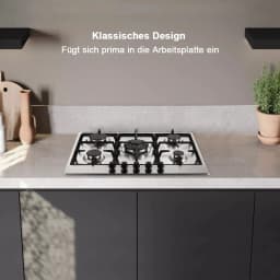Topstrong 5 Burner Stainless Built-in Natural Gas Propane NG/LPG Gas Hob YYEUGCT-S05