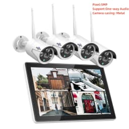 Hiseeu 3/5MP 10CH NVR with 10.1" Monitor Wireless Security Cameras Kit Outdoor Waterproof IP Camera Surveillance CCTV System Set
