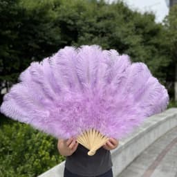 100/130Cm Big Pink Ostrich Feather Dance Fans Foldable Hand Held Plume Fan Decorate Halloween Party Belly Craft Accessories