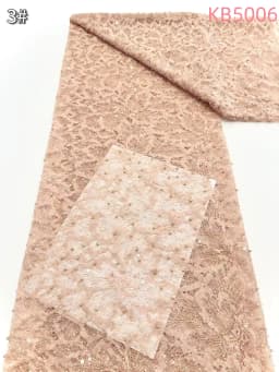 White Sequins Beaded Chantilly Lace Fabric African Lace Fabric 5 Yards High Quality 2025 Green Tulle Lace For Sewing KB5006