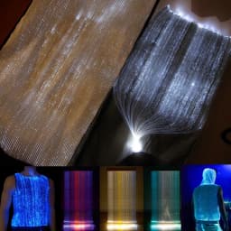 LED Fiber Optic Clothing Textile Fiber Optic Fabric for Luminous Clothing USB Style Control 140cm*100cm (4.59ft*3.28ft)