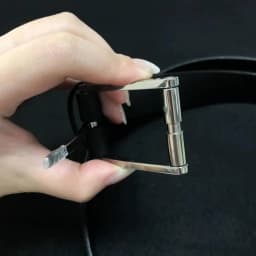 35mm Pure Titanium Pin Buckle Black Leather Belt Strap Full Grain Cowhide One Piece Screw for Fashionable Men And Women
