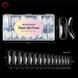 TP 75pcs/150pcs Stiletto Dual Form Nail Acrylic Quick Building Gel Mold Full Cover Extension Upper Mold False Nail Tips Top Form