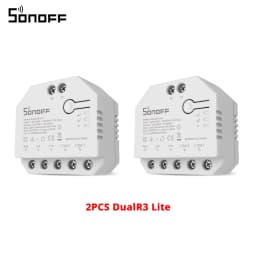 SONOFF DUALR3 Lite Dual Relay Module DIY MINI Smart WiFi Switch 1-5PCS 2-Way Control Timing via eWeLink Alexa Google Smart Home