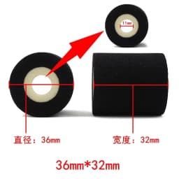 Black 36x16mm 36x32mm 36x36mm 36x40mm 36x35mm 40x40mm Hot Stamp Coder Ink Roll for MY380F DK1000 DK1100 Coding Sealing Machine