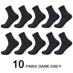 5 Pairs Bamboo Fiber Men's Socks Classic Business Crew Socks Spring Autumn Casual Comfortable Breathable Compression Bamboo Sox