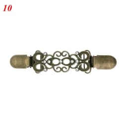 Women Carved Flower Cardigan Sweater Blouse Shawl Clips Shirt Collar Shawl Brooch Retro Duck Clip Clasps Charm Accessories Gift