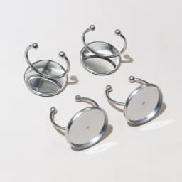 10pcs 6 8 10 12 14 16 18 20mm Stainless Steel Gold Plated Adjustable Ring Settings Blank Base,Fit 6-20mm Glass Cabochons Buttons