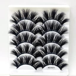 5/8 Pairs 25mm Mink Lashes 3D Dramatic False Eyelashes Handmade Fluffy Eyelashes Natural Long 25mm Eyelash Extension Makeup