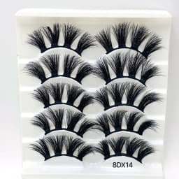 5/8 Pairs 25mm Mink Lashes 3D Dramatic False Eyelashes Handmade Fluffy Eyelashes Natural Long 25mm Eyelash Extension Makeup