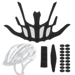 1SET Universal Bat Shape Helmet Inner Padding Kit Protection Sponge Pad Motorcycle Bicycle Replacement Pads Set with Insect Net