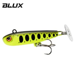 BLUX Rattle Tail 38mm 44mm Power Shining Paddle Metal Jig Fast Zinc Jigging Spoon Bait Bass Trout Sinking Hard Fishing Lure