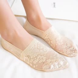 5 Pairs Fashion Women Girls Summer Socks Style Lace Flower Short Sock Antiskid Invisible Ankle Socks New 7 colors