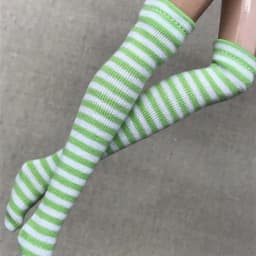 NEW Handmade 1 Pair Candy Color Stripe Stocking Socks for Blyth, Azone 30cm Dolls OB, Momoko, Licca 1/6 Dolls Accessories