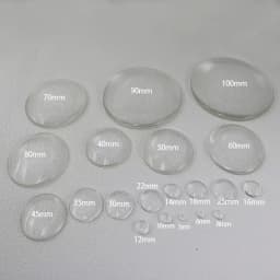 1Packs 6 8 10 12 16 20 25 60mm Round Clear Glass Cabochon Flat Back Transparent Magnifying Glass Cabochon For DIY Jewelry Making