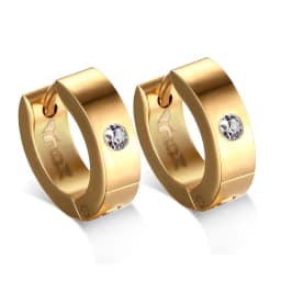 Punk Huggie Earrings for Men, Fashion Jewelry Stainless Steel Unique Small Hoop Earrings Brincos Masculinos