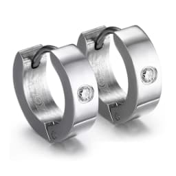 Punk Huggie Earrings for Men, Fashion Jewelry Stainless Steel Unique Small Hoop Earrings Brincos Masculinos
