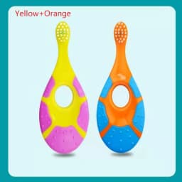 2Pcs Childrens Bucket Soft Bristle Toothbrush, Non Slip Handle, Large End Ultra Dense Soft Bristle Toothbrush, for Kids Gum Care