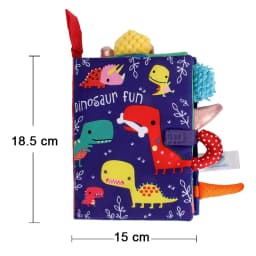 Baby Soft Cloth Book Black and White High Contrast Sensory Toys Early Education Toddlers Sensory Activity Fabric Book for Babies