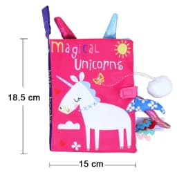 Baby Soft Cloth Book Black and White High Contrast Sensory Toys Early Education Toddlers Sensory Activity Fabric Book for Babies