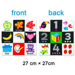 Baby Soft Cloth Book Black and White High Contrast Sensory Toys Early Education Toddlers Sensory Activity Fabric Book for Babies