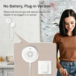 Zemismart Zigbee Smart Gas Detected Sensor for Pipeline Natural Gas Security Alarm System Gas Leakage Detector Work with Tuya