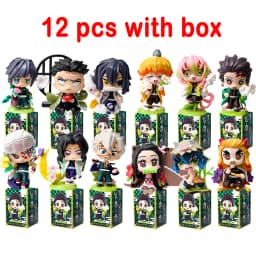 Demon Slayer Tanjiro Kamado Nezuko Anime Cartoon Figure Blind Box Creative Personalized Statue Model Ornament Surprise Gift Box