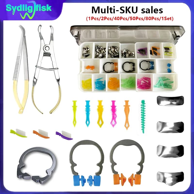 Dental Matrix Sectional Contoured Metal Matrices Matrix System Clamping Ring Wedge Knife Adaptive Interdental Wedge Dental Plier