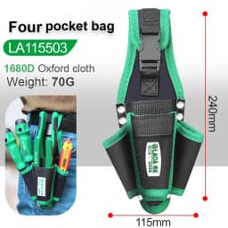 LAOA Multi-function Storage Bag Oxford Cloth Waist Pack Hardware Repair Tool Pocket Wrench Pliers Electrician Household Belt