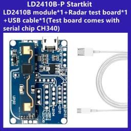 Hilink Hot Sale IC Smart Home 5V TestKit HLK-LD2410B 24G MMWave Sensor Human Presence Sensing Radar Module High Sensitivity