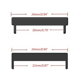 1 Pair 24mm To 22mm 24mm-20mm Watch Band Adapter Connectors Smart Watch Strap Accessories for Suunto 7/9/D5i
