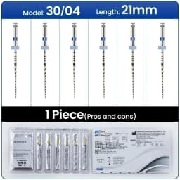 SOCO PLUS 6Pcs/Box Activated Root Canal File Dentist Tools Endodontic Rotary Material, High Precision, Heat Treatment Process