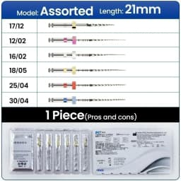 SOCO PLUS 6Pcs/Box Activated Root Canal File Dentist Tools Endodontic Rotary Material, High Precision, Heat Treatment Process