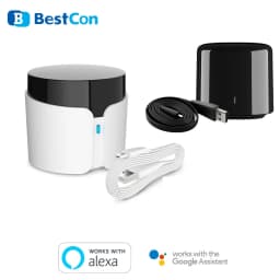 Bestcon RM4Cmini RM4C Universal Wifi IR RF Remote Control Compatible Alexa Google Assistant For TV Use Broadlink APP