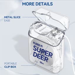 Super Deer 50M/Roll PTFE Dental Floss Mint Flavor Dental Tooth Clean Smooth Floss Safe Oral Gum Hygiene Care Teeth Cleaning
