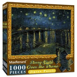 MaxRenard 50*70cm Jigsaw Puzzles 1000 Pieces Assembling Picture Van Gogh Painting Starry Night Art Puzzles Toys for Adults Games