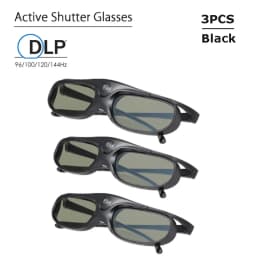 2026 Active Shutter Eyewear DLP-Link 3D Glasses USB Rechargeable for DLP LINK Projectors Xgimi Optoma LG Acer Jmgo BenQ W1070