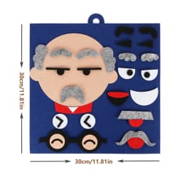 30cm/11.8in Change Face 3D Puzzle Funny Game Children Montessori Learning Educational Toys for Kids Facial Expression Sticker