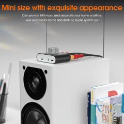 Douk Audio HiFi Bluetooth 5.0 Power Amplifier Mini TPA3116 Digital Class D Desk Stereo Audio Amp for Home Car 50W + 50W