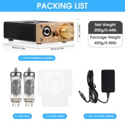 Douk Audio U10 HiFi Valve Tube Preamp Stereo AUX Desktop Audio Preamp 6.35mm/3.5mm Headphone Amplifier
