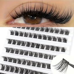 Cluster Lashes, 240pcs 40D 9-16mm Mixed Lengths, Ultra-Natural Look Thin Ultra-Soft Ultra-Light, Reusable for Beginners
