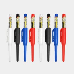 1-6Pcs 45mm Waterproof Long Head Nib Deep Hole Markers Pen Tile Carpenter Pen Multi-purpose for Woodworking Black/Blue/Red Ink
